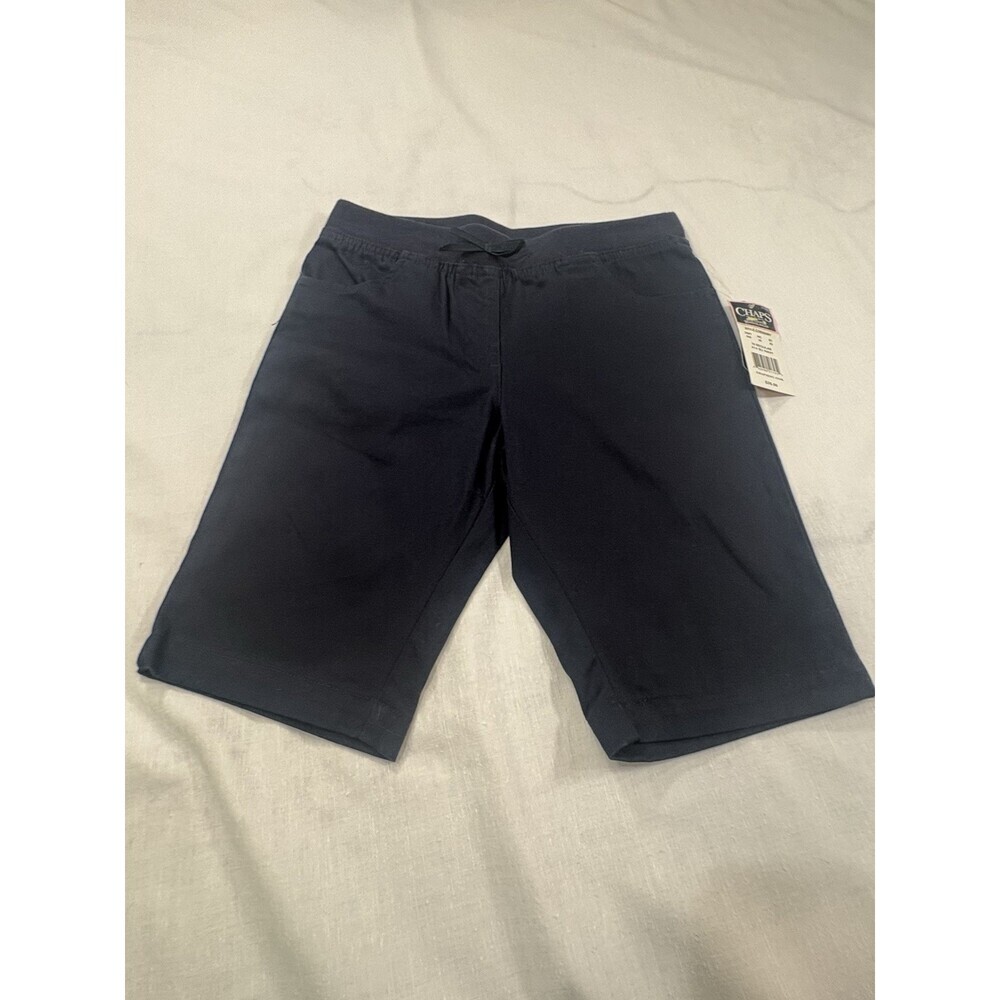 Chaps Girls Size 10 Navy Blue Bermuda Schoolwear Uniform Shorts